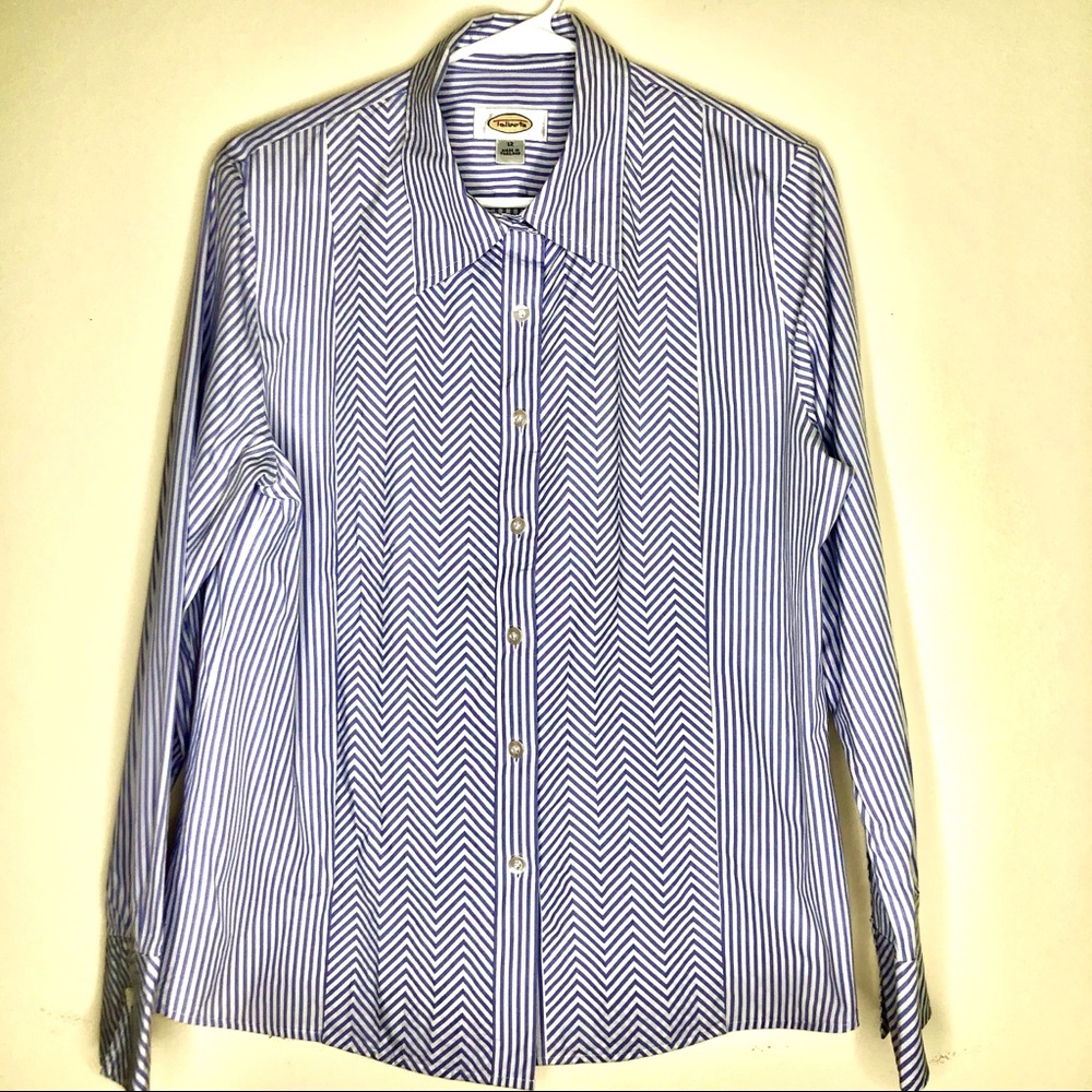 Talbots Women’s Front Pleated Long Sleeve Shirt